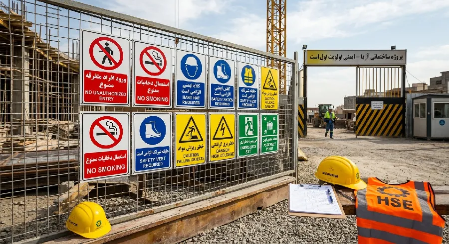 نداشتن 11 تابلو ایمنی=تعطیلی کارگاه! (لیست مواد قانونی +جریمه عدم رعایت HSE)